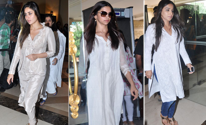 Bollywood biggies including Kareena, Vidya at the condolence meet of Priyanka Chopra's father